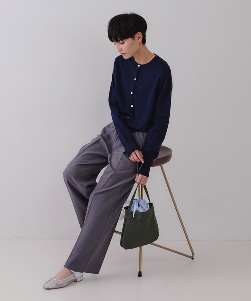 OPAQUE.CLIP(オペークドットクリップ)の「サテンコンビ巾着ワンショルダーバッグ(ショルダーバッグ・レディース・ピンク系9/チャコール/ブラック・00)」の21枚目の写真