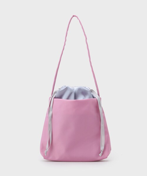 OPAQUE.CLIP(オペークドットクリップ)の「サテンコンビ巾着ワンショルダーバッグ(ショルダーバッグ・レディース・ピンク系9/チャコール/ブラック・00)」の13枚目の写真