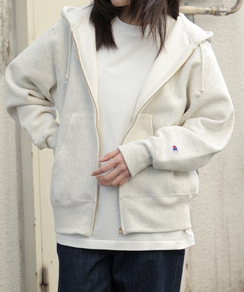 Champion(チャンピオン)の「Champion/チャンピオン REVERSE WEAVE(R) ジップフーデッド スウェット トレーナーシャツ 2026秋冬 秋服(パーカー・メンズ・シルバーグレー/オートミール/ネイビー/ブラック・M/L/XL)」の4枚目の写真