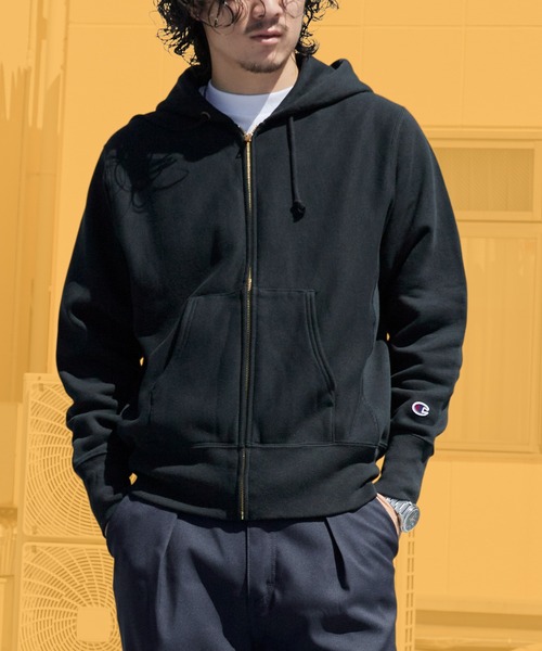 Champion(チャンピオン)の「Champion/チャンピオン REVERSE WEAVE(R) ジップフーデッド スウェット トレーナーシャツ 2026秋冬 秋服(パーカー・メンズ・シルバーグレー/オートミール/ネイビー/ブラック・M/L/XL)」の2枚目の写真