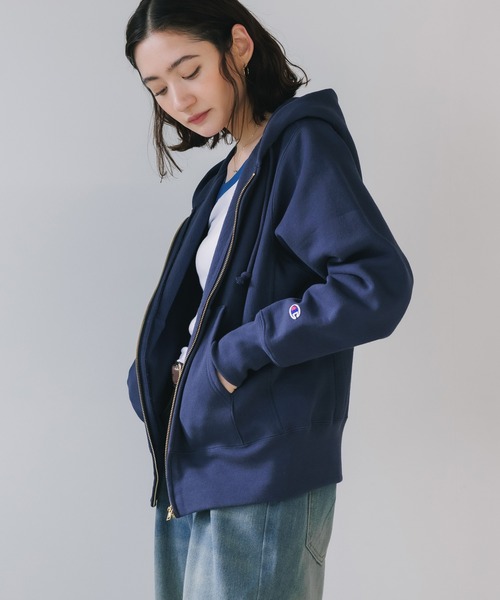 Champion(チャンピオン)の「Champion/チャンピオン REVERSE WEAVE(R) ジップフーデッド スウェット トレーナーシャツ 2026秋冬 秋服(パーカー・メンズ・シルバーグレー/オートミール/ネイビー/ブラック・M/L/XL)」の7枚目の写真