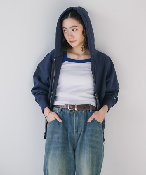 Champion(チャンピオン)の「Champion/チャンピオン REVERSE WEAVE(R) ジップフーデッド スウェット トレーナーシャツ 2026秋冬 秋服(パーカー・メンズ・シルバーグレー/オートミール/ネイビー/ブラック・M/L/XL)」の5枚目の写真