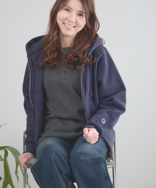 Champion(チャンピオン)の「Champion/チャンピオン REVERSE WEAVE(R) ジップフーデッド スウェット トレーナーシャツ 2026秋冬 秋服(パーカー・メンズ・シルバーグレー/オートミール/ネイビー/ブラック・M/L/XL)」の13枚目の写真