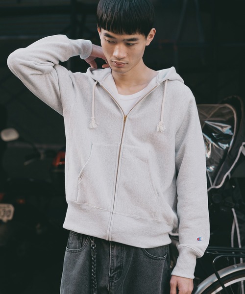 Champion(チャンピオン)の「Champion/チャンピオン REVERSE WEAVE(R) ジップフーデッド スウェット トレーナーシャツ 2026秋冬 秋服(パーカー・メンズ・シルバーグレー/オートミール/ネイビー/ブラック・M/L/XL)」の17枚目の写真