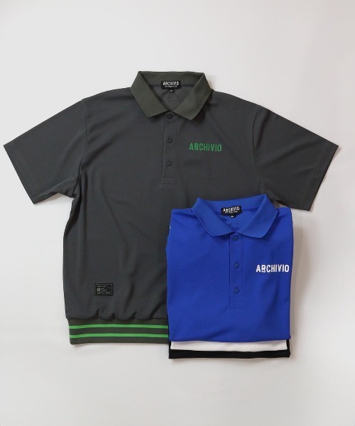 archivio(アルチビオ)の「<MENS>ダブルカノコポロシャツ(ポロシャツ・メンズ・ブルー/グレー/ホワイト/ブラック・L/M/LL)」の13枚目の写真