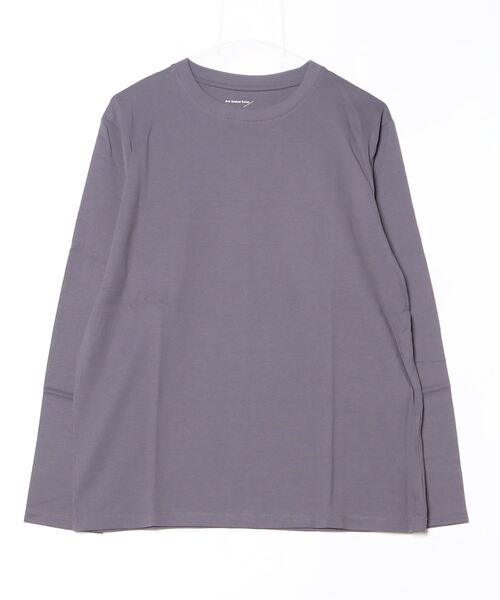NANO universe(ナノユニバース)の「Anti Soaked(R)汗染み防止 クルーネックTシャツ 長袖(Tシャツ/カットソー・メンズ・チャコール/ブラック/ホワイト・L)」の3枚目の写真