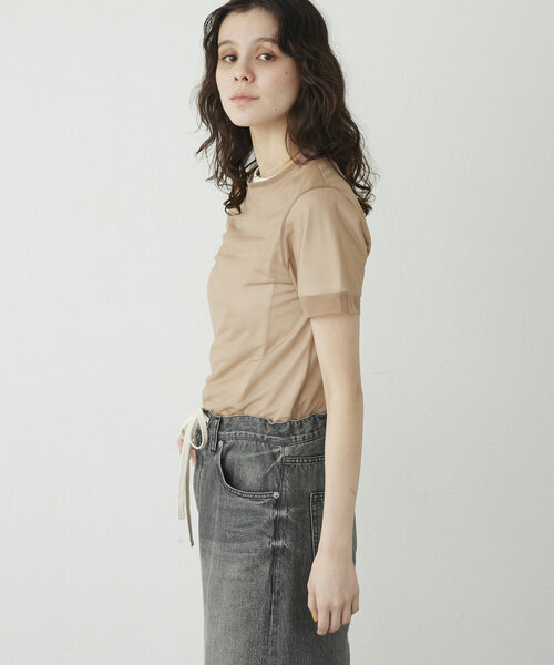 THE PAUSE（ザ ポーズ）の「【THE PAUSE】ハイゲージチュールTシャツ（Tシャツ/カットソー・レディース・ブラウン/ベージュ・FREE）」の10枚目の写真