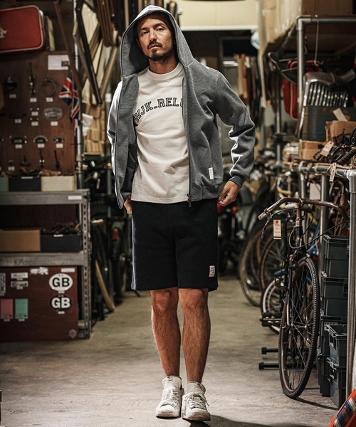 wjk reluxe(ダブルジェーケーリラックス)の「mpa3721-cardboard knit zip up hoodie ジップパーカー(パーカー・メンズ・ブラック/チャコール/トップグレー・L/S/M)」の4枚目の写真