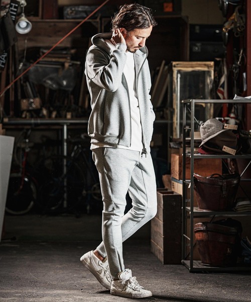 wjk reluxe(ダブルジェーケーリラックス)の「mpa3721-cardboard knit zip up hoodie ジップパーカー(パーカー・メンズ・ブラック/チャコール/トップグレー・L/S/M)」の16枚目の写真