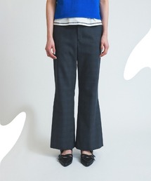 soduk リブパンツ パンツ soduk/スドーク/colored stitch slit knit trousers