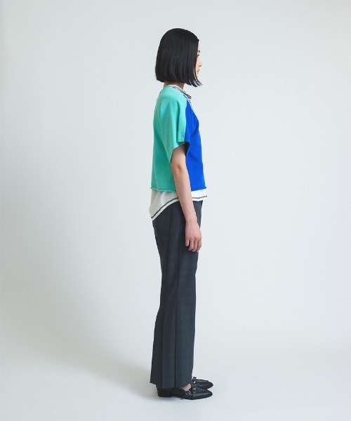 soduk(スドーク)の「triple tucked trousers(スラックス・レディース・グレー/ブラウン・SMALL/MEDIUM)」の6枚目の写真