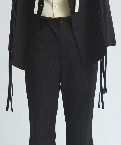 soduk(スドーク)の「triple tucked trousers(スラックス・レディース・グレー/ブラウン・SMALL/MEDIUM)」の16枚目の写真