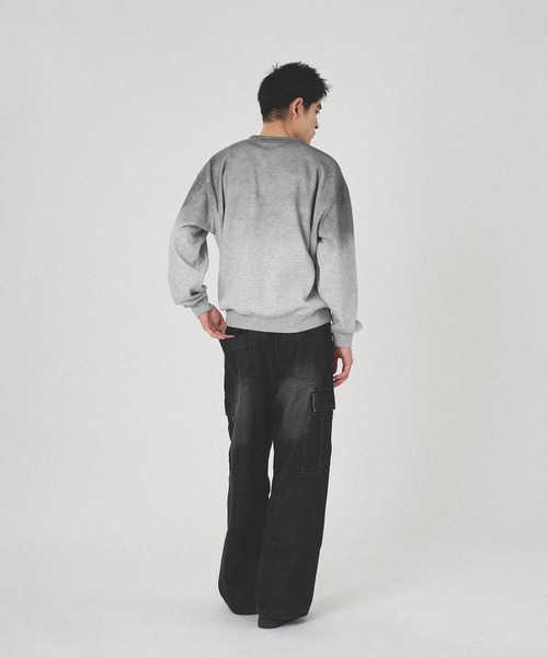 kutir(クティール)の「SPRAY PROCESSING PULLOVER SWEAT/スプレー加工プルオーバースウェット(スウェット・メンズ・ブラック/ブラック系/杢グレー/グレー系・MEDIUM/LARGE)」の11枚目の写真