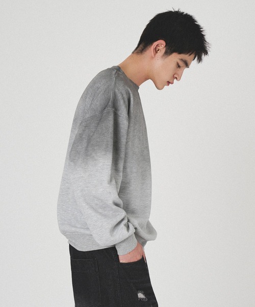 kutir(クティール)の「SPRAY PROCESSING PULLOVER SWEAT/スプレー加工プルオーバースウェット(スウェット・メンズ・ブラック/ブラック系/杢グレー/グレー系・MEDIUM/LARGE)」の14枚目の写真