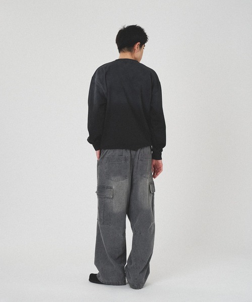 kutir(クティール)の「SPRAY PROCESSING PULLOVER SWEAT/スプレー加工プルオーバースウェット(スウェット・メンズ・ブラック/ブラック系/杢グレー/グレー系・MEDIUM/LARGE)」の21枚目の写真