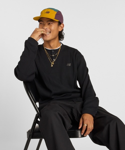 サーマル ロンＴ ニット ワッフル ナショナルブランド NB カジュアル セール】Numeric ワッフルニットロングスリーブTシャツ（Tシャツ