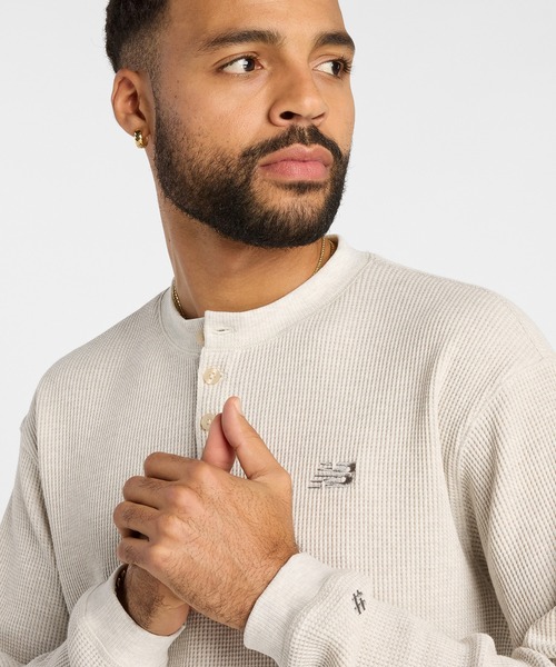 大谷選手着用★完売前に NewBalance Henley ワッフルニット 長袖 大谷選手着用☆完売前に NewBalance Henley ワッフルニット 長袖