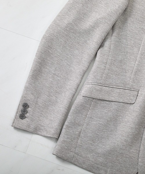 UNION STATION（ユニオンステーション）の「【セットアップ対応可】カラミ織り ノッチドラペル サマージャケット（テーラードジャケット・メンズ・ライトグレー/ネイビー・S/M/L/LL）」の14枚目の写真