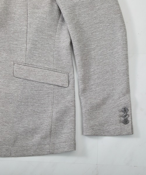 UNION STATION（ユニオンステーション）の「【セットアップ対応可】カラミ織り ノッチドラペル サマージャケット（テーラードジャケット・メンズ・ライトグレー/ネイビー・S/M/L/LL）」の15枚目の写真