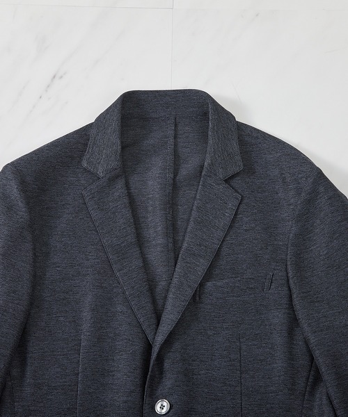 UNION STATION（ユニオンステーション）の「【セットアップ対応可】カラミ織り ノッチドラペル サマージャケット（テーラードジャケット・メンズ・ライトグレー/ネイビー・S/M/L/LL）」の19枚目の写真