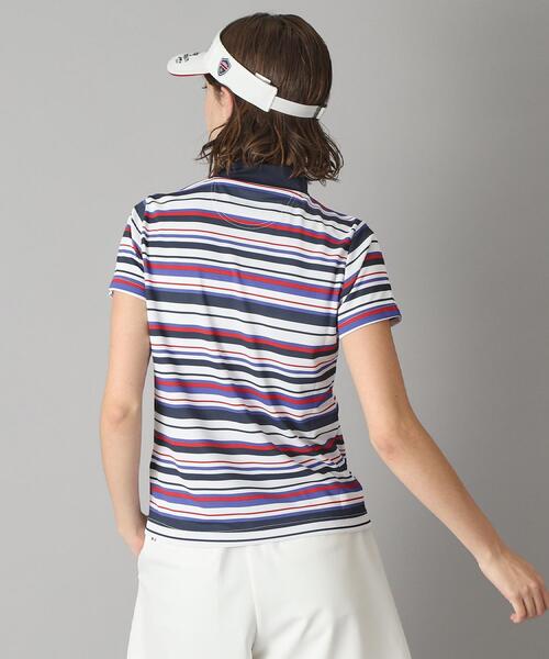 adabat（アダバット）の「◆【新レーベル ADABAT NAVY】吸水速乾/接触冷感 マルチボーダーモックネックT（Tシャツ/カットソー・レディース・ホワイト系3・42/40/38/36）」の3枚目の写真