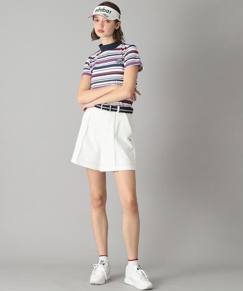 adabat（アダバット）の「◆【新レーベル ADABAT NAVY】吸水速乾/接触冷感 マルチボーダーモックネックT（Tシャツ/カットソー・レディース・ホワイト系3・42/40/38/36）」の6枚目の写真