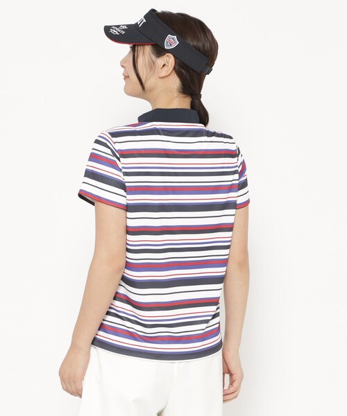 adabat（アダバット）の「◆【新レーベル ADABAT NAVY】吸水速乾/接触冷感 マルチボーダーモックネックT（Tシャツ/カットソー・レディース・ホワイト系3・42/40/38/36）」の13枚目の写真