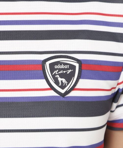 adabat（アダバット）の「◆【新レーベル ADABAT NAVY】吸水速乾/接触冷感 マルチボーダーモックネックT（Tシャツ/カットソー・レディース・ホワイト系3・42/40/38/36）」の16枚目の写真