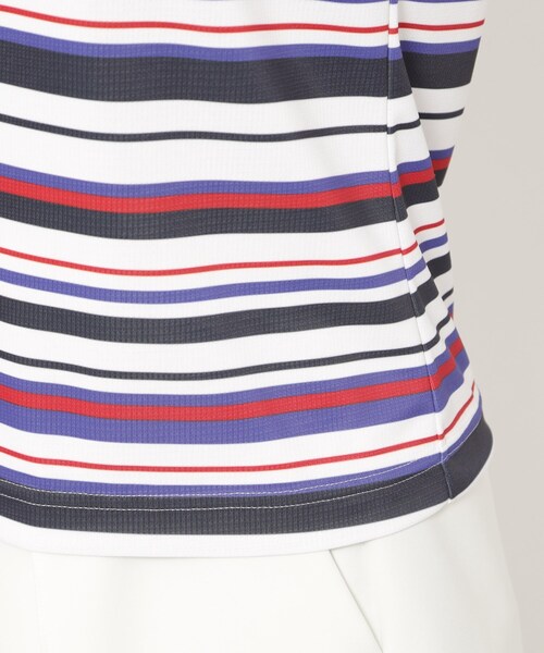 adabat（アダバット）の「◆【新レーベル ADABAT NAVY】吸水速乾/接触冷感 マルチボーダーモックネックT（Tシャツ/カットソー・レディース・ホワイト系3・42/40/38/36）」の22枚目の写真