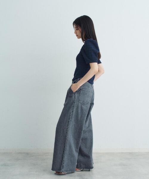 CODE A（コードエー）の「NEEDBY heritage ＊ CODE A｜AARON（デニムパンツ・レディース・グレー・24/25/26）」の16枚目の写真