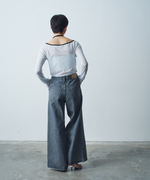 CODE A（コードエー）の「NEEDBY heritage ＊ CODE A｜AARON（デニムパンツ・レディース・グレー・24/25/26）」の7枚目の写真
