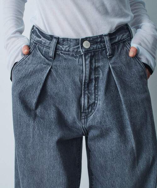 CODE A（コードエー）の「NEEDBY heritage ＊ CODE A｜AARON（デニムパンツ・レディース・グレー・24/25/26）」の8枚目の写真