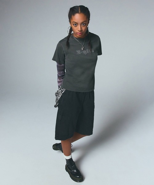 FADED FACE EASY HALF PANTS（その他パンツ）｜X-girl（エックス