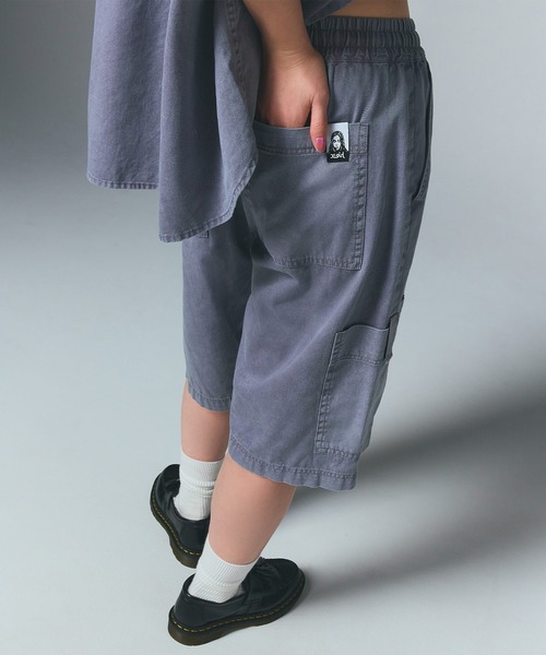 X-girl（エックスガール）の「FADED FACE EASY HALF PANTS（その他パンツ・レディース・ブラック/グレー/ピンク・S/M）」の4枚目の写真