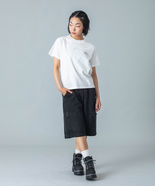 X-girl（エックスガール）の「FADED FACE EASY HALF PANTS（その他パンツ・レディース・ブラック/グレー/ピンク・S/M）」の21枚目の写真