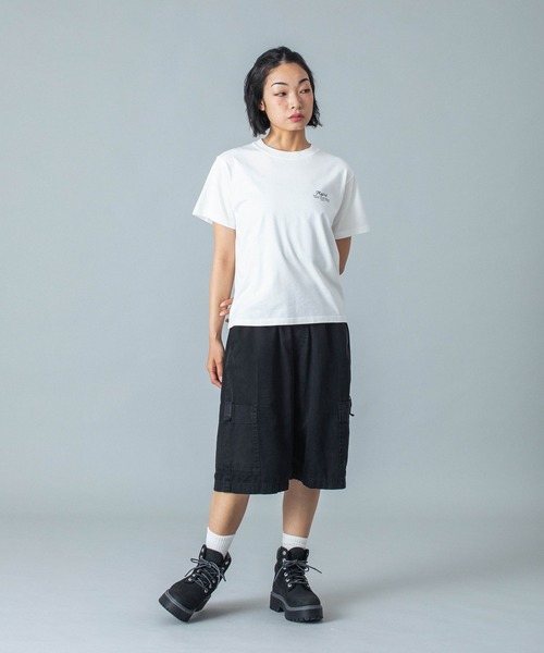X-girl（エックスガール）の「FADED FACE EASY HALF PANTS（その他パンツ・レディース・ブラック/グレー/ピンク・S/M）」の22枚目の写真