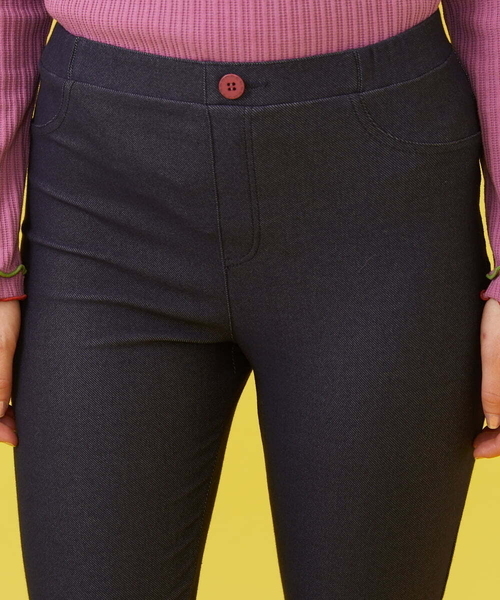 Jocomomola（ホコモモラ）の「Triangulo 刺繍レギンスパンツ（その他パンツ・レディース・ネイビー/チャコールグレー・42/40）」の12枚目の写真