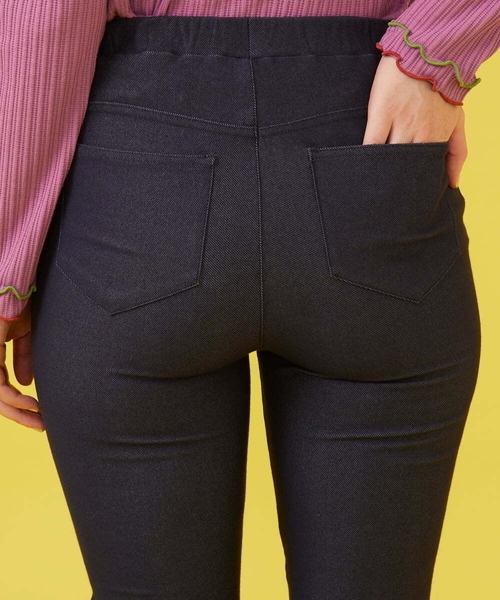 Jocomomola（ホコモモラ）の「Triangulo 刺繍レギンスパンツ（その他パンツ・レディース・ネイビー/チャコールグレー・42/40）」の4枚目の写真