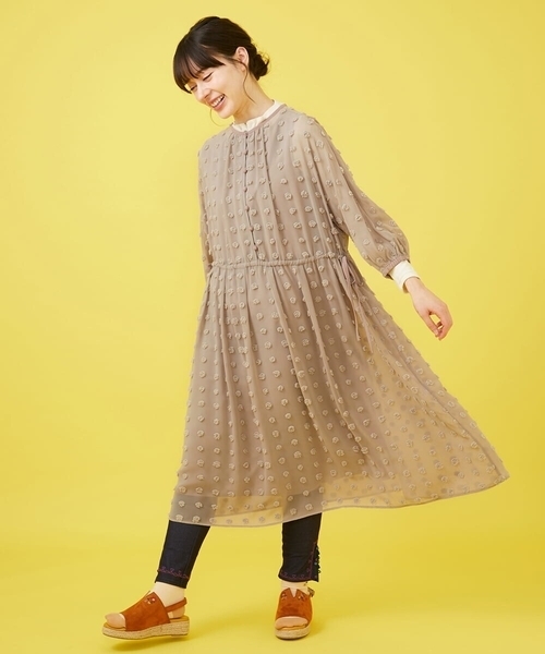 Jocomomola（ホコモモラ）の「Triangulo 刺繍レギンスパンツ（その他パンツ・レディース・ネイビー/チャコールグレー・42/40）」の6枚目の写真