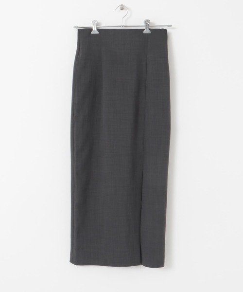 セール】『UR TECH DRYLUXE』リネンライクスリットタイトスカート