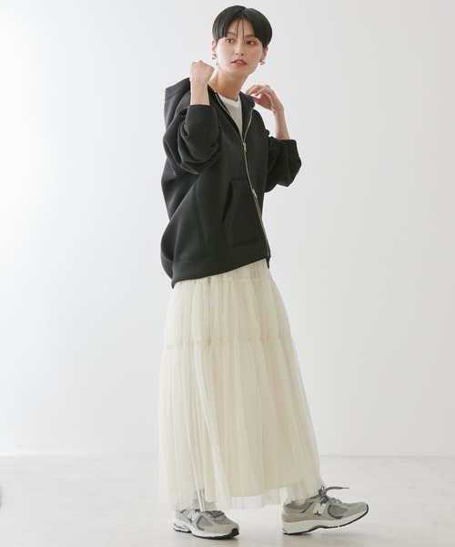 AMERICAN HOLIC(アメリカンホリック)の「ティアードチュールスカート(スカート・レディース・アイボリー/ブラック/ライトグレー・M/L)」の16枚目の写真