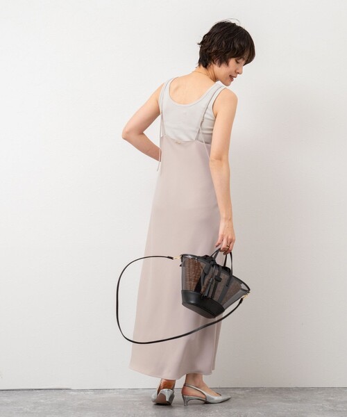 NOLLEY’S Sophi（ノーリーズソフィ）の「2WAYベアテレコタンクトップ（タンクトップ・レディース・ブラック/グレイッシュベージュ/オフホワイト・FREE）」の16枚目の写真