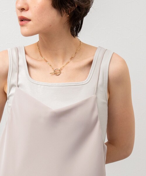 NOLLEY’S Sophi（ノーリーズソフィ）の「2WAYベアテレコタンクトップ（タンクトップ・レディース・ブラック/グレイッシュベージュ/オフホワイト・FREE）」の17枚目の写真