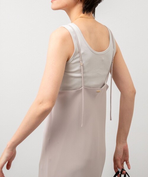 NOLLEY’S Sophi（ノーリーズソフィ）の「2WAYベアテレコタンクトップ（タンクトップ・レディース・ブラック/グレイッシュベージュ/オフホワイト・FREE）」の18枚目の写真