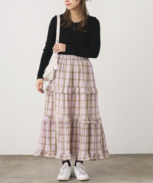 ROOPTOKYO(ループトウキョウ)の「クルーネック シアーニット 秋物 秋服 2026年秋冬 冬服(ニット/セーター・レディース・ホワイト/グレー・FREE)」の14枚目の写真