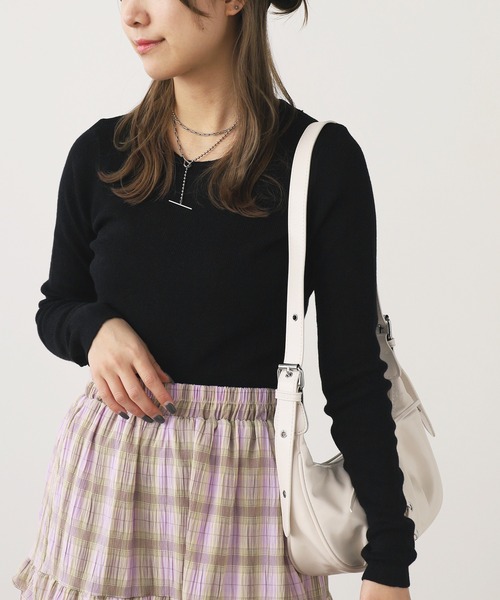 ROOPTOKYO(ループトウキョウ)の「クルーネック シアーニット 秋物 秋服 2026年秋冬 冬服(ニット/セーター・レディース・ホワイト/グレー・FREE)」の16枚目の写真