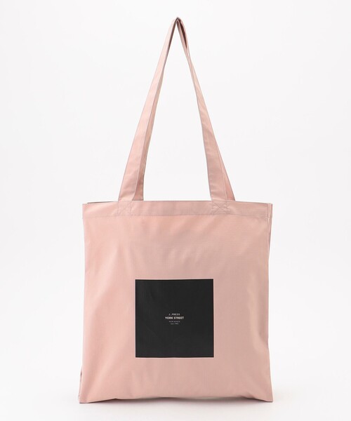 J.PRESS YORK STREET（ジェイプレスヨークストリート）の「【UNISEX】2ポケットロゴトートバック（トートバッグ・レディース・ライトグリーン系/グレー系/ブルー系/ピンク系・F）」の4枚目の写真