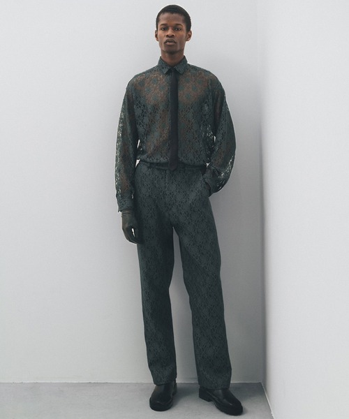 Juha(ユハ)の「CORD LACE L/S SHIRT(シャツ/ブラウス・メンズ・ブラック/グリーン・3/4)」の4枚目の写真