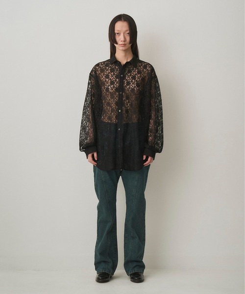 Juha(ユハ)の「CORD LACE L/S SHIRT(シャツ/ブラウス・メンズ・ブラック/グリーン・3/4)」の15枚目の写真