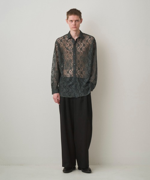 Juha(ユハ)の「CORD LACE L/S SHIRT(シャツ/ブラウス・メンズ・ブラック/グリーン・3/4)」の11枚目の写真